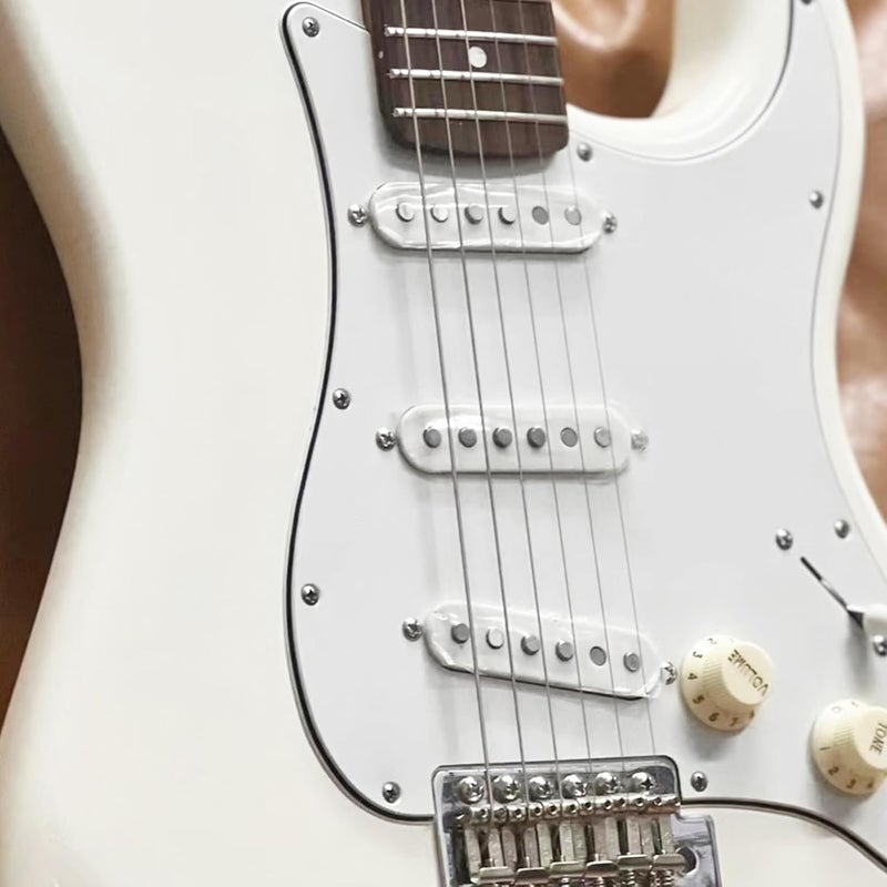 phrilam Store SSS 11 Hole Strat Pickguard ST Pick Guard Scratch Plate for Fender USA/Mexican Standard Stratocaster Modern Style Electric Guitar,White 3ply - Image 4